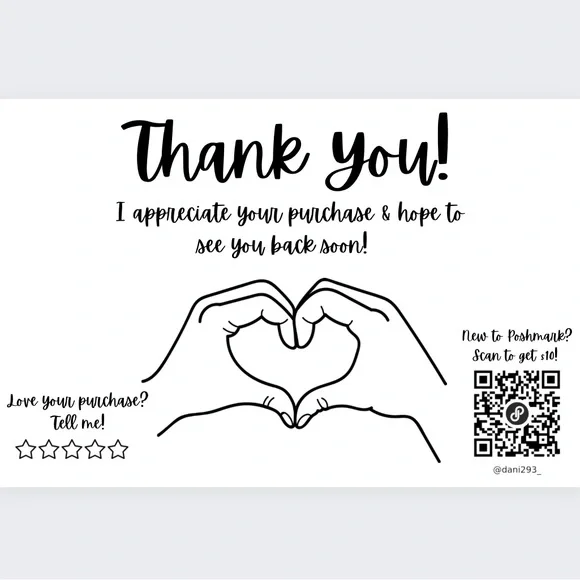 BUY NOW 300 Custom Thank You QR Stickers Mix & Match - Picture 11 of 13
